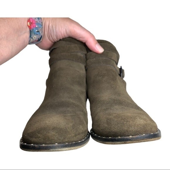 Freda Salvador Dream Wrap Brown Suede Booties Boots 8.5 - Picture 8 of 10